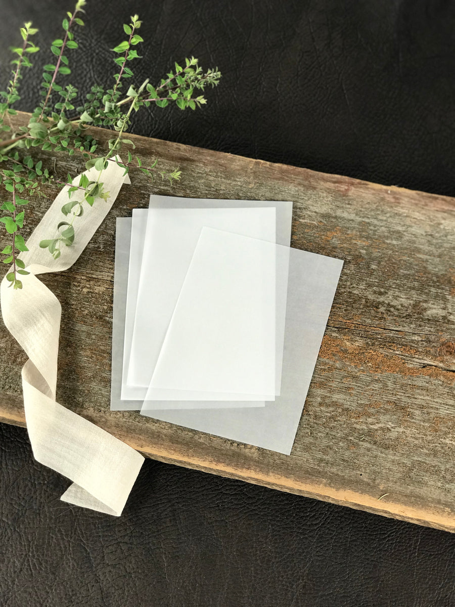 Invitation Tissue 5x7 inch Translucent Vellum Sheets – Leather and Earth Co