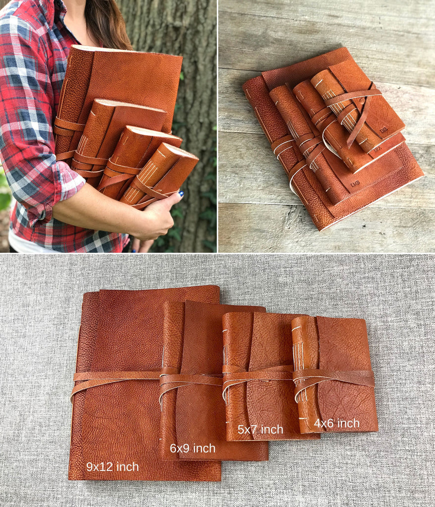 Personalized Leather Journal in 4 sizes Custom Leather Music Composition Journals