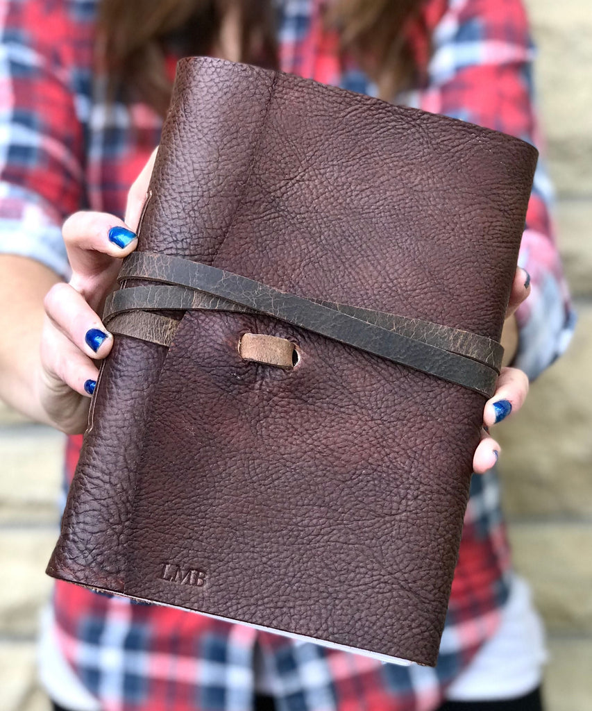 Personalized Dark Brown Leather Journal