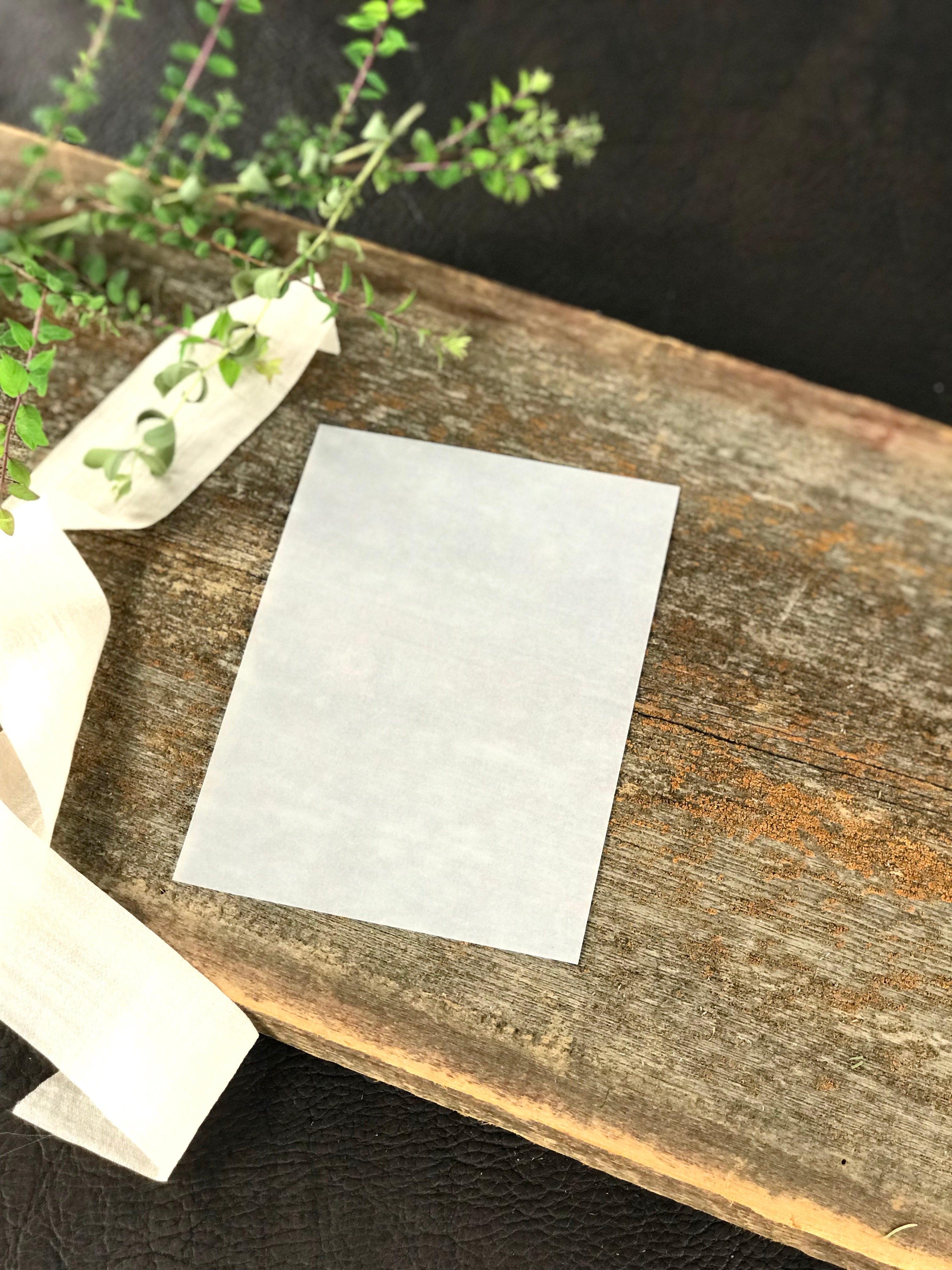 Invitation Tissue 5x7 inch Translucent Vellum Sheets – Leather and Earth Co
