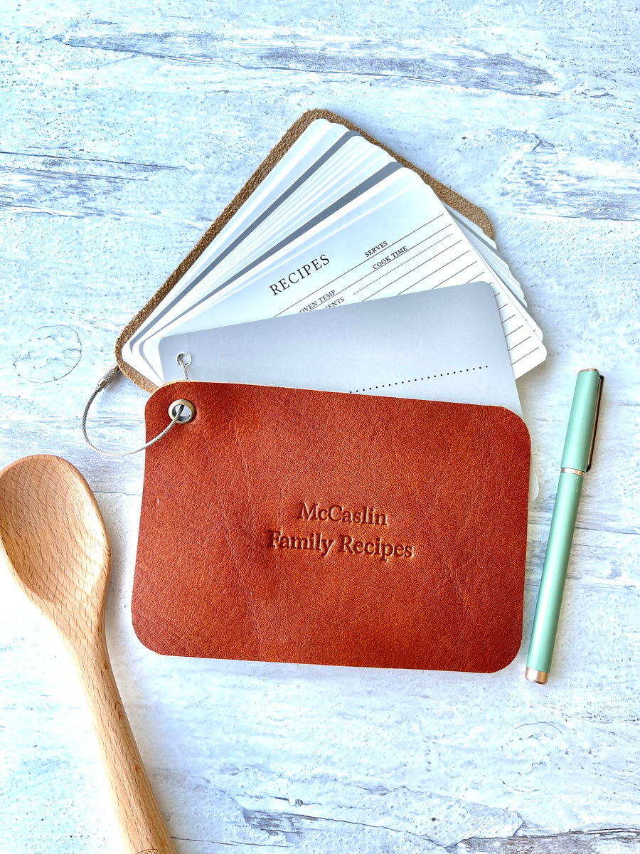 Recipe Notecard Ring Personalized – Leather and Earth Co