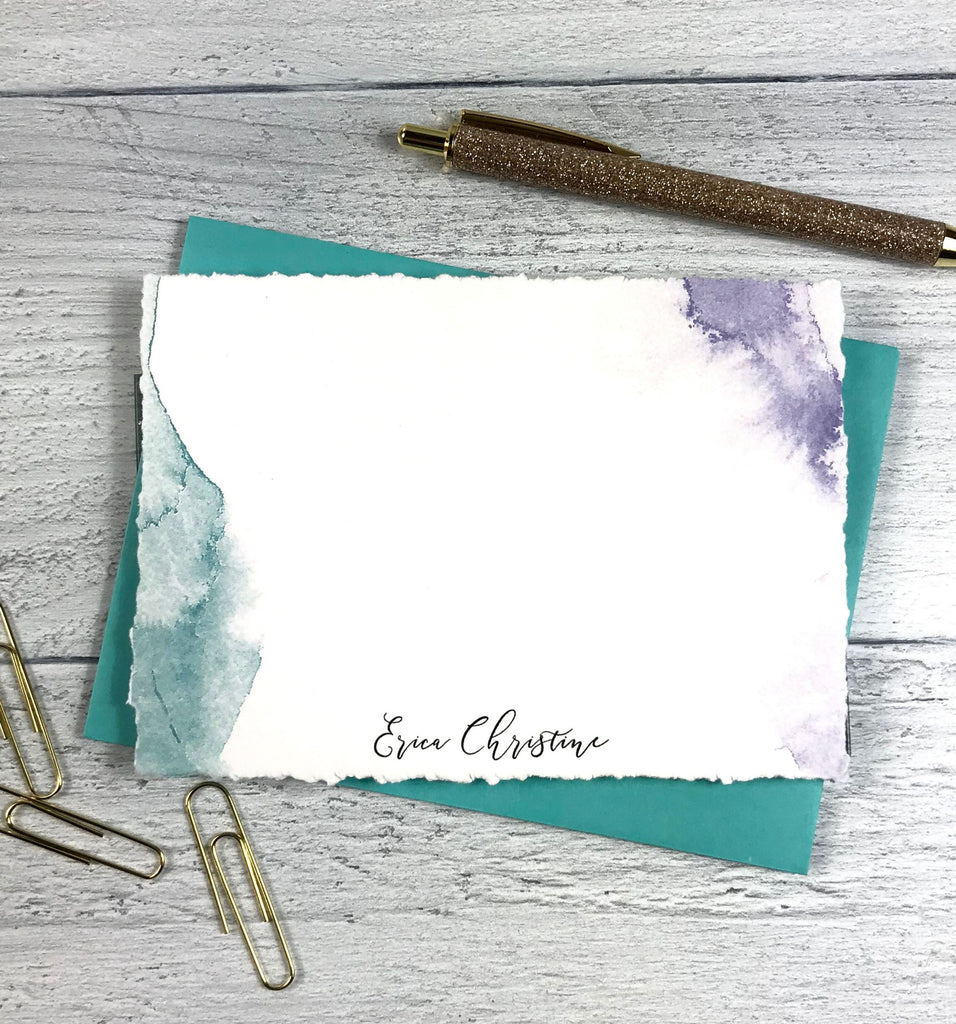 Deckled Edge Notecards Personalized